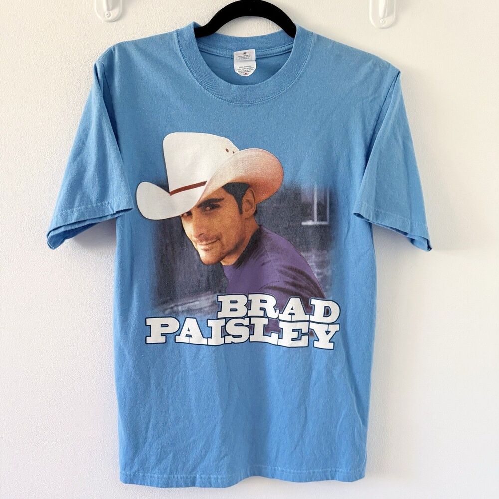 Vintage Y2K Brad Paisley Time Well Wasted Crewneck Tee Shirt Top Size S Small - Picture 2 of 16